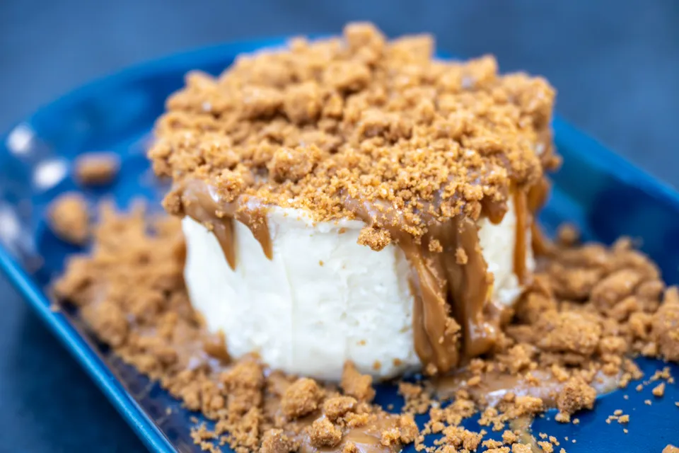 Tarta de queso LOTUS con galleta desmenuzada